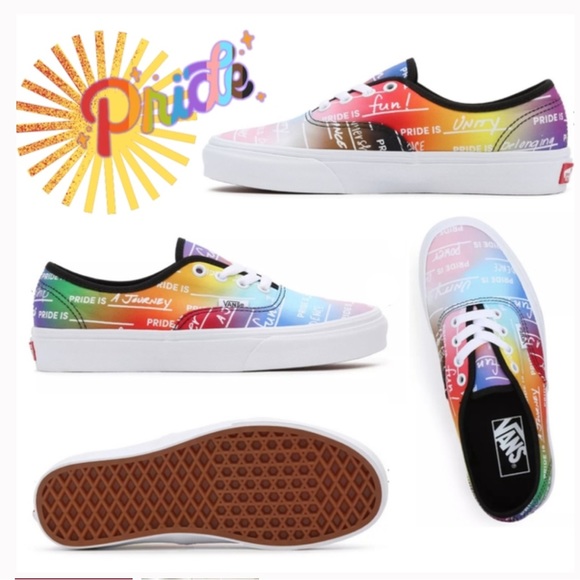 Vans Classic Slip-On - Pride Rainbow Positive Affirmations 7.5 - Picture 2 of 16